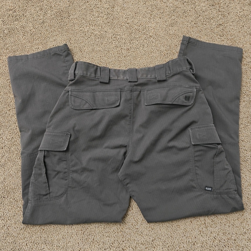 5.11 Tactical Mens Gray Cargo Pants 32X32 Workwear Durable Outdoor Utility - Picture 15 of 16